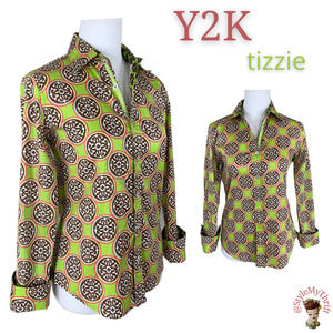 Y2k Vintage90sStyle Bold Shirt Miami Palm Springs, Las Vegas Spring Summer Club